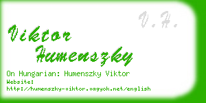 viktor humenszky business card